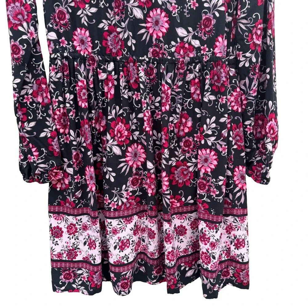 The Childrens Place Girls 16 XXL Floral Long Sleeve Dress Boho Pink Peasant - Picture 11 of 11